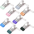 Clothes Pins with Removable Hook, 32 Pack Stainless Steel Colored Clothespins by Sylroal