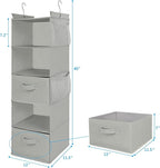 MAX Houser 5 Tier Shelf Hanging Closet Organizer, Cloth Hanging Shelf - Image 3