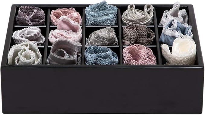 GOBAM Bamboo Closet Drawer Organizer, 15 Compartments - Image 7