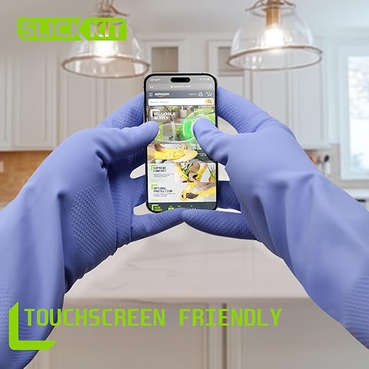Rubber Kitchen Cleaning Gloves, Reusable Dishwashing Gloves, - Image 2