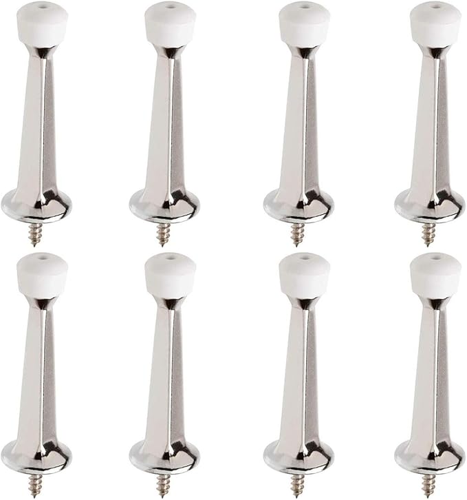 Liberty Premium Door Stoppers Metal Solid Rigid Door Stop Brushed 3" - Image 4