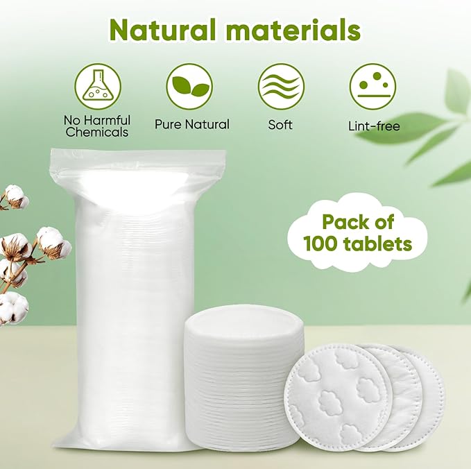 Boxed 300-Count Embossed Cotton Rounds – 3 Unique Patterns, Dual-Sided - Image 5