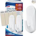 TAILI Hooks for Hanging, 2 Plastic Large Sticky Hooks and 4 Adhesive Strips by TAILI