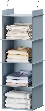 YOUDENOVA Hanging Closet Organizer, 4-Shelf Closet Hanging Shelves by YOUDENOVA