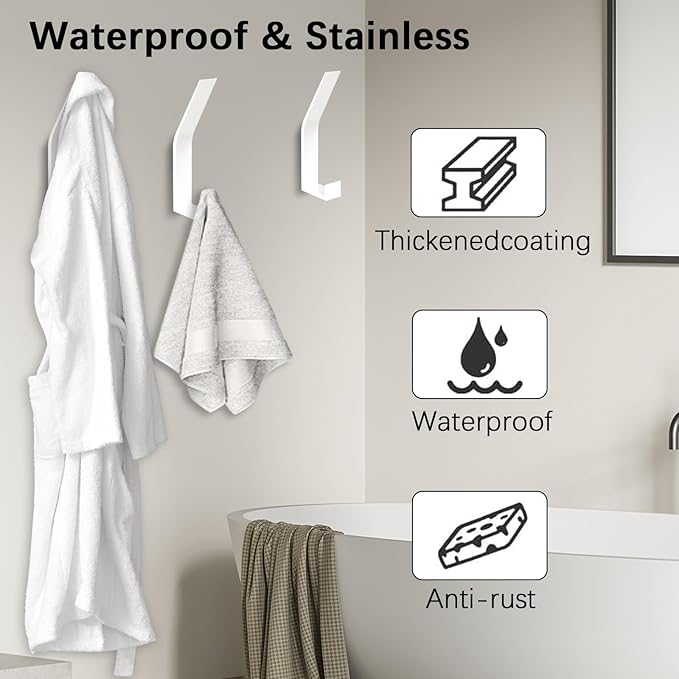 6 Pack Coat Hooks Wall Mount - Image 4