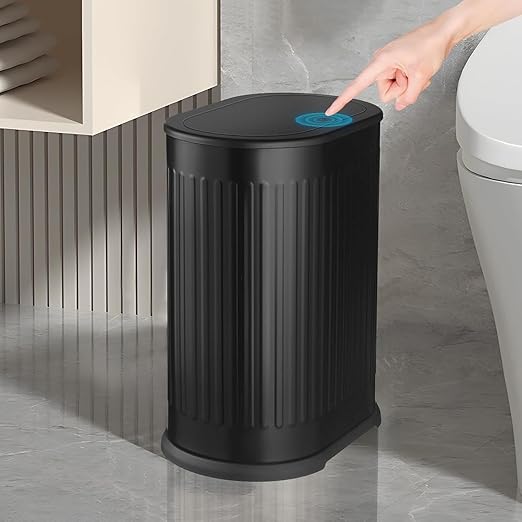 1.6 Gallon Trash Can with Lid, Small Bathroom Trash Can Wastebasket, Slim - Image 7