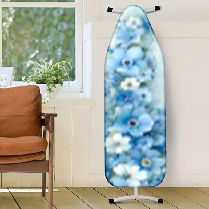 Nuxovilar Blue and White Flowers Oil Painting Ironing Board Cover, This Cover - Image 2