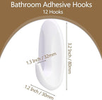 12 Pack Medium Utility Hooks, Holds up to 2.5 lb, Damage Free Hanging Hooks - Image 4