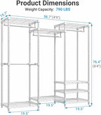 VIPEK V5 Medium Portable Closet Wardrobe Heavy Duty Clothes Rack, Freestanding - Image 5