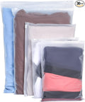 30 Pcs Clothes Packaging Bags Plastic Packing Bags Reusable Zip Clothing Bag by JETFLIP
