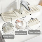 Kitchen Silicone Sink Splash Guard, 5° Slope Type Design Sink Mat, Sink Faucet - Image 2