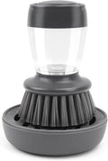 Kitchen Brush with Holder and Soap Dispensing Palm Brush Storage Set by Haomaomao
