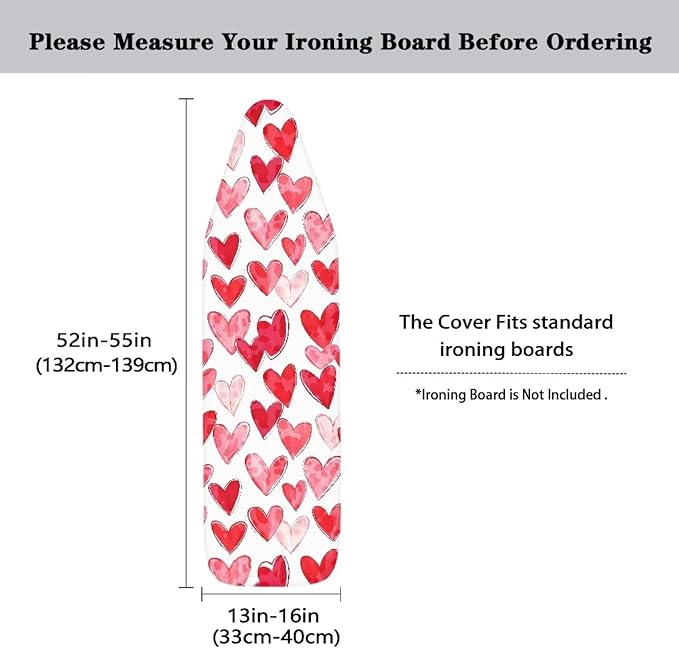 Sprowallow Heart Print Ironing Board Cover and Pad - Image 5
