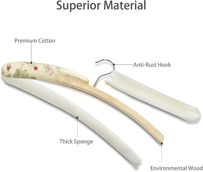 Padded Clothes Hangers for Sweaters – Women Padded Coat Hangers- Foam Hanger - Image 6