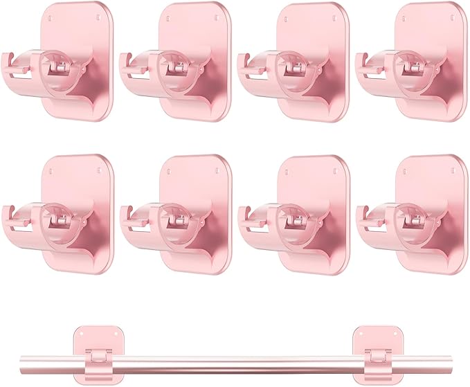 Adhesive Curtain Rods No Drilling Holder, No Drill Curtain Rod Brackets by Unknown