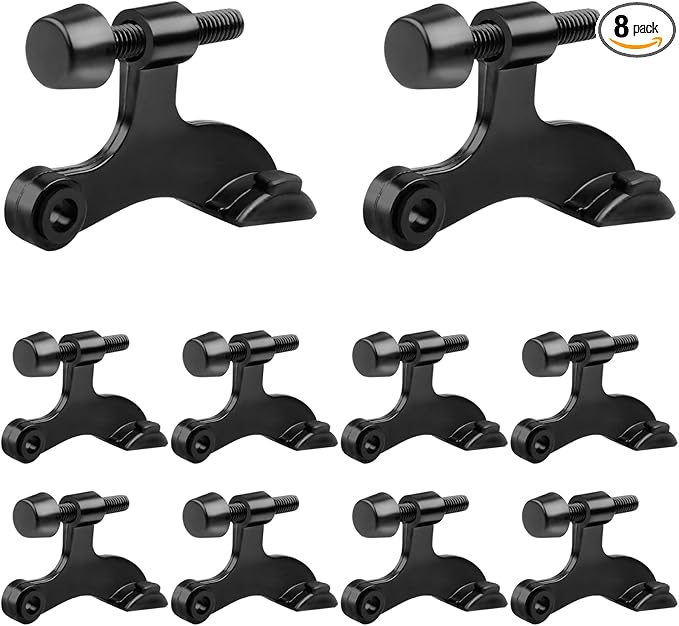 OBTANIM 8 Pack Hinge Pin Door Stopper Heavy Duty Metal Adjustable Door Stops by OBTANIM