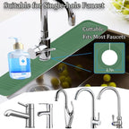 Kitchen Faucet Splash Mat, 24 inch Silicone Sink Splash Guard Drying Mat - Image 3