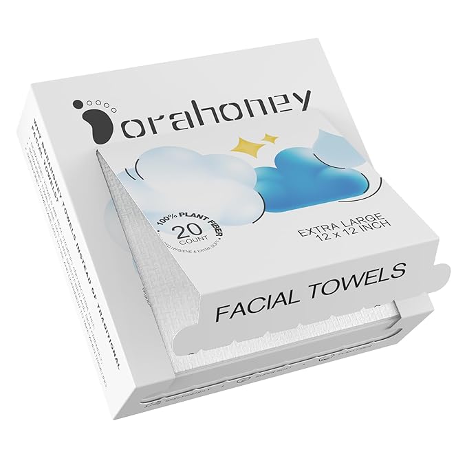 Disposable Face Towels Travel, Ultra Soft Facial Towels by DORAHONEY