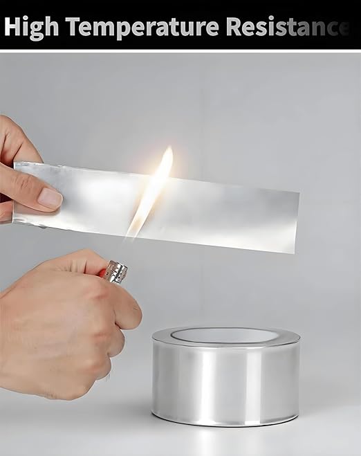 Aluminum Foil Tape 2" x 100' Silver, 4mil Thick, Heavy Duty, High Temp - Image 5
