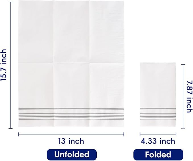 200 Pack Paper Napkins Disposable Guest Towels, Absorbent Paper Hand Towels - Image 6