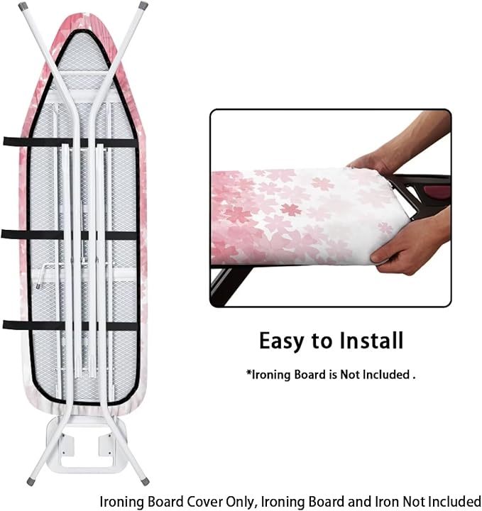 Novelty Ironing Board Cover, Gradient Pink Floral Pattern 15x54 Ironing Board - Image 5