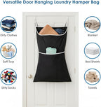 2-in-1 hanging laundry hamper Bag + Pop-up mesh laundry basket, XL Over the - Image 4