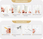 VIS'V Coat Hooks Wall Mount, Metal Self Adhesive 3 Prong Coat Hanger Hooks - Image 8