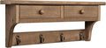 Emfogo Coat Hooks Mounted, Rustic Wood Coat Rack Mount Shelf by Emfogo