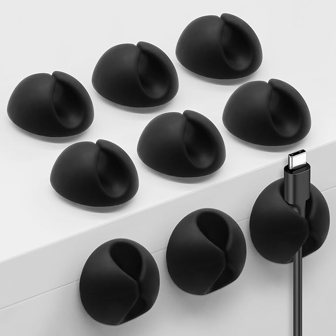 Cable Clips Phone Cord Holder, Charger Cord Organizer, Cable Management Clips by MYKURS