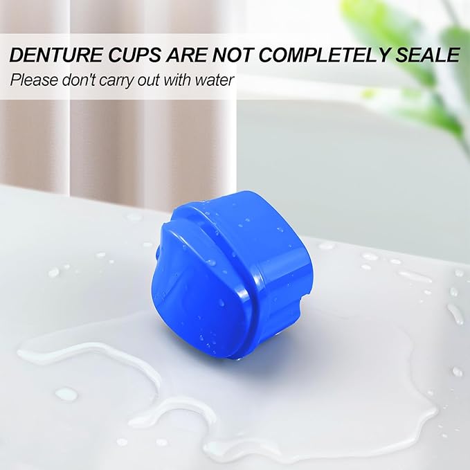 2 Pack Denture Bath Case Cup - Image 5