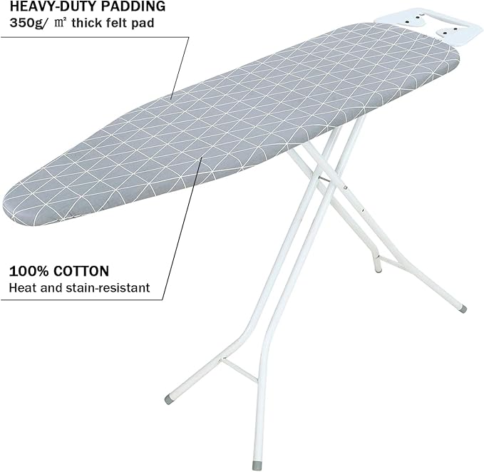 Ironing Board Cover and Pad Standard Size 15 x 54, 3 Pairs of Hook and Loop - Image 3