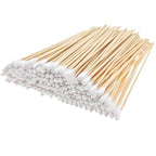 200 Pcs Cotton Swabs, 6 Inch Long Ear Buds by RIKWOG