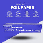 Extra Heavy Duty Aluminum Foil Roll 18" x 550 Sq Ft | Commercial Grade tin foil - Image 3