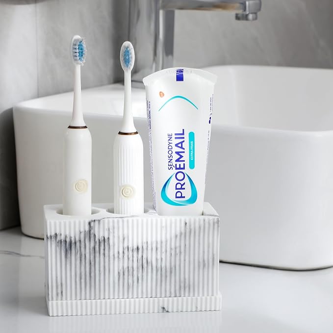 rejomiik Toothbrush Holders for Bathroom Countertop, 3 Slots Electric Tooth - Image 6