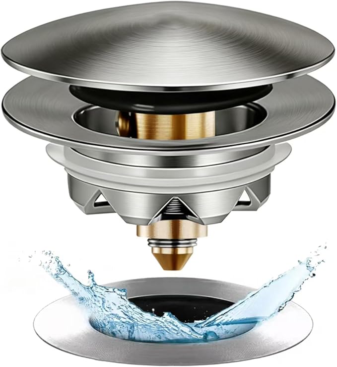 Bathtub Drain Stopper, Pop Up Tub Stopper and Cover, Bottom by Anlige