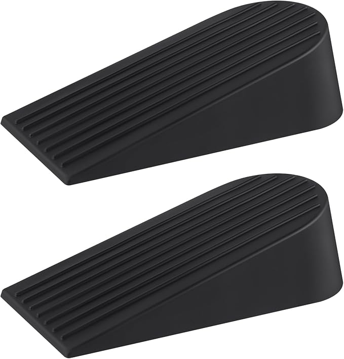 Big Door Stoppers for Bottom of Door on Floor, Premium Big Rubber Door Stop by JZWBLILY