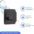 Black Hooks for Hanging Heavy Duty, Adhesive Hooks for Shower, Waterproof & - Image 2