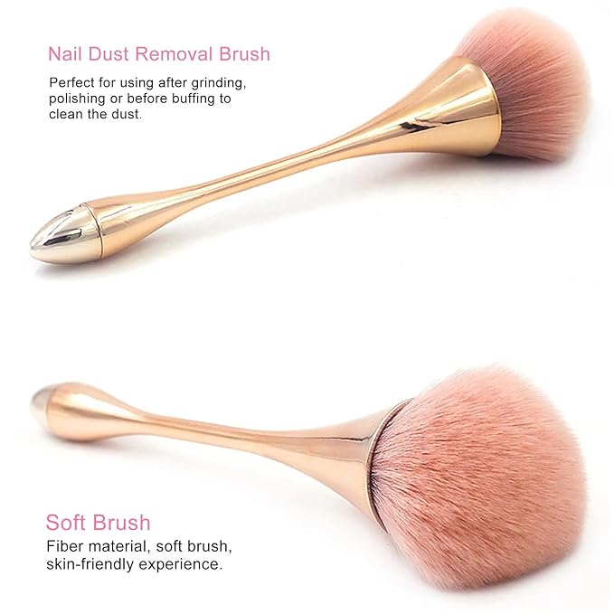 2Pcs Nail Dust Brush Acrylic Brush Cleaner Nail Brushes - Image 5