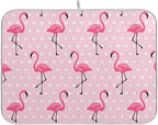 Tarity Cute Pink Flamingo Dish Drying Mat by Unknown