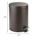 iDesign Round 1.3 Gallon Bathroom Step Trash Can - Image 5