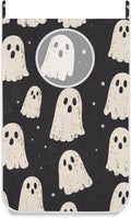 Cute Halloween Ghost Black Hanging Laundry Hamper Door Hampers Bag Basket by Tatenale