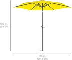 Best Choice Products 10ft Outdoor Table Compatible Steel Polyester Market Patio Umbrella w/Crank and Easy Push Button Tilt - Image 7
