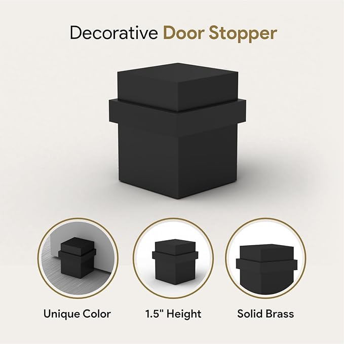 Mega Handles Square Floor Door Stopper, Quickly Installed Wall Protector Stopper - Image 6