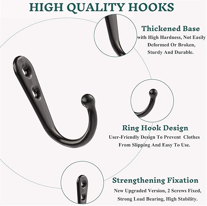 Coat Hooks-38 Pack Farmhouse Hooks - Image 3