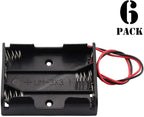 6 Pieces 3 Slots x 1.5V AA Battery Case Holder Battery Spring Clip Storage Box - Image 2