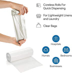 7-10 Gallon Clear Garbage Can Liners, Lightweight, 8 Microns - Image 2