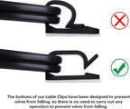 XHF 3/4” Adhesive Cable Wire Clips Black120pcs, Cable Staples Outdoor Cable - Image 4