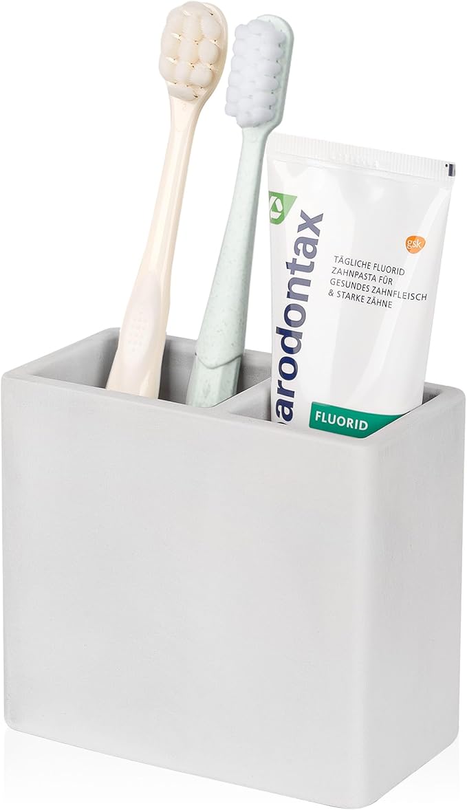 Diatomite Toothbrush Holder 2 Slots Tooth Brush Holder by Heagoale