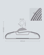 SONGMICS 100 Pack Coat Hangers, Heavy-Duty Plastic Suit Hangers, S-Shaped - Image 6