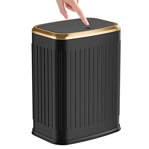 TIPGO Bathroom Trash Can with Lid, 2.1 Gallon / 8 Liter Small Garbage Can by TIPGO